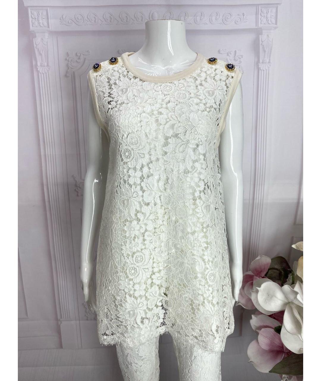 DOLCE&GABBANA Белая вискозная блузы, фото 5