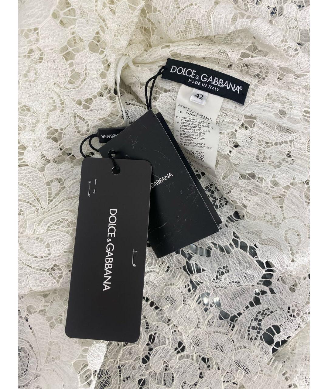 DOLCE&GABBANA Белая вискозная блузы, фото 6