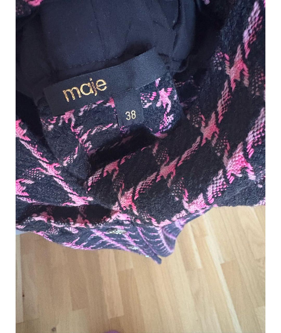 MAJE Антрацитовый шерстяной сарафан, фото 5