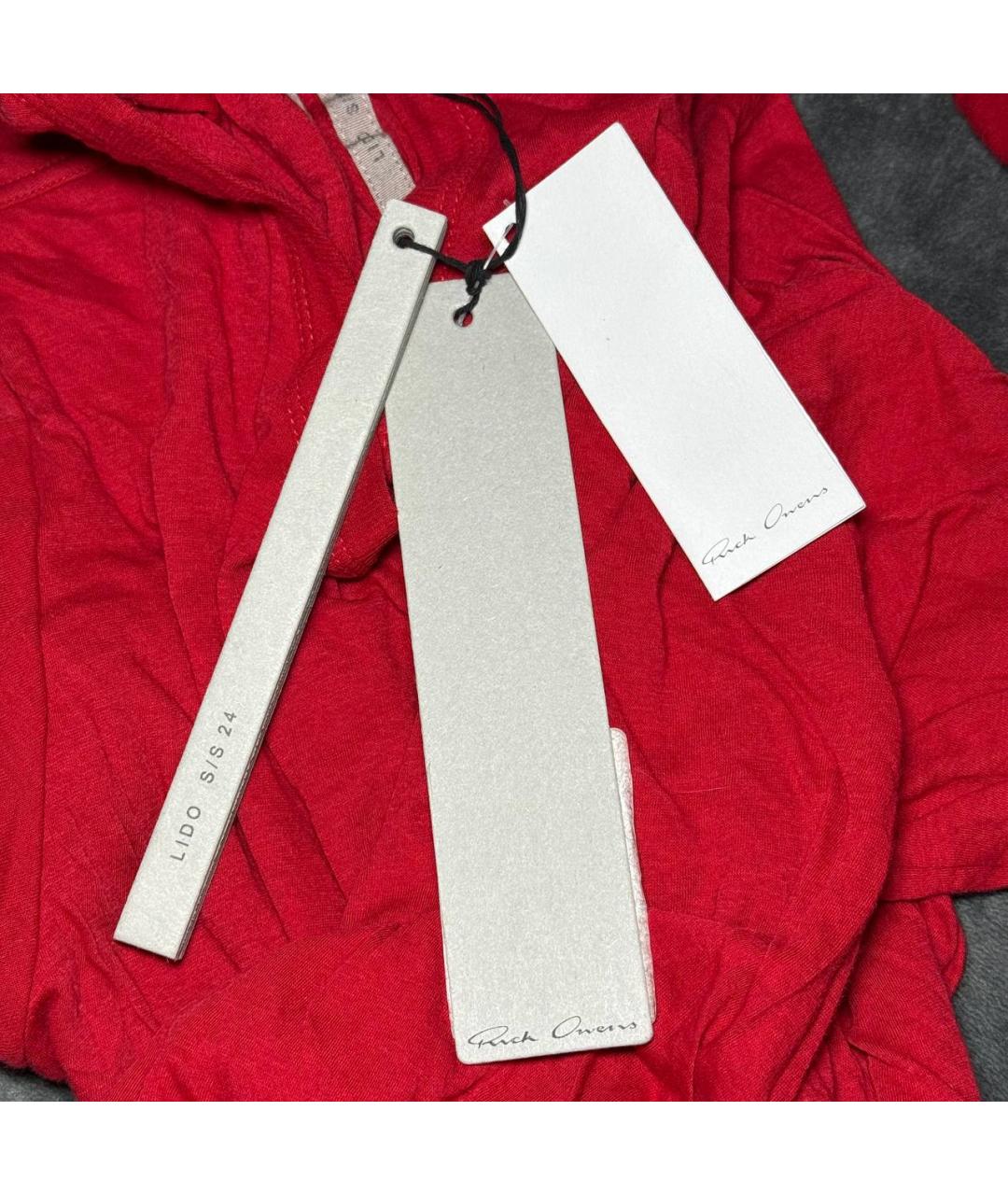 RICK OWENS Красная футболка, фото 5