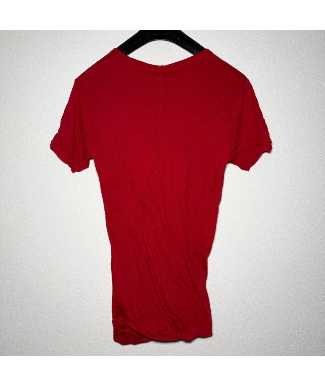 RICK OWENS Красная футболка, фото 3