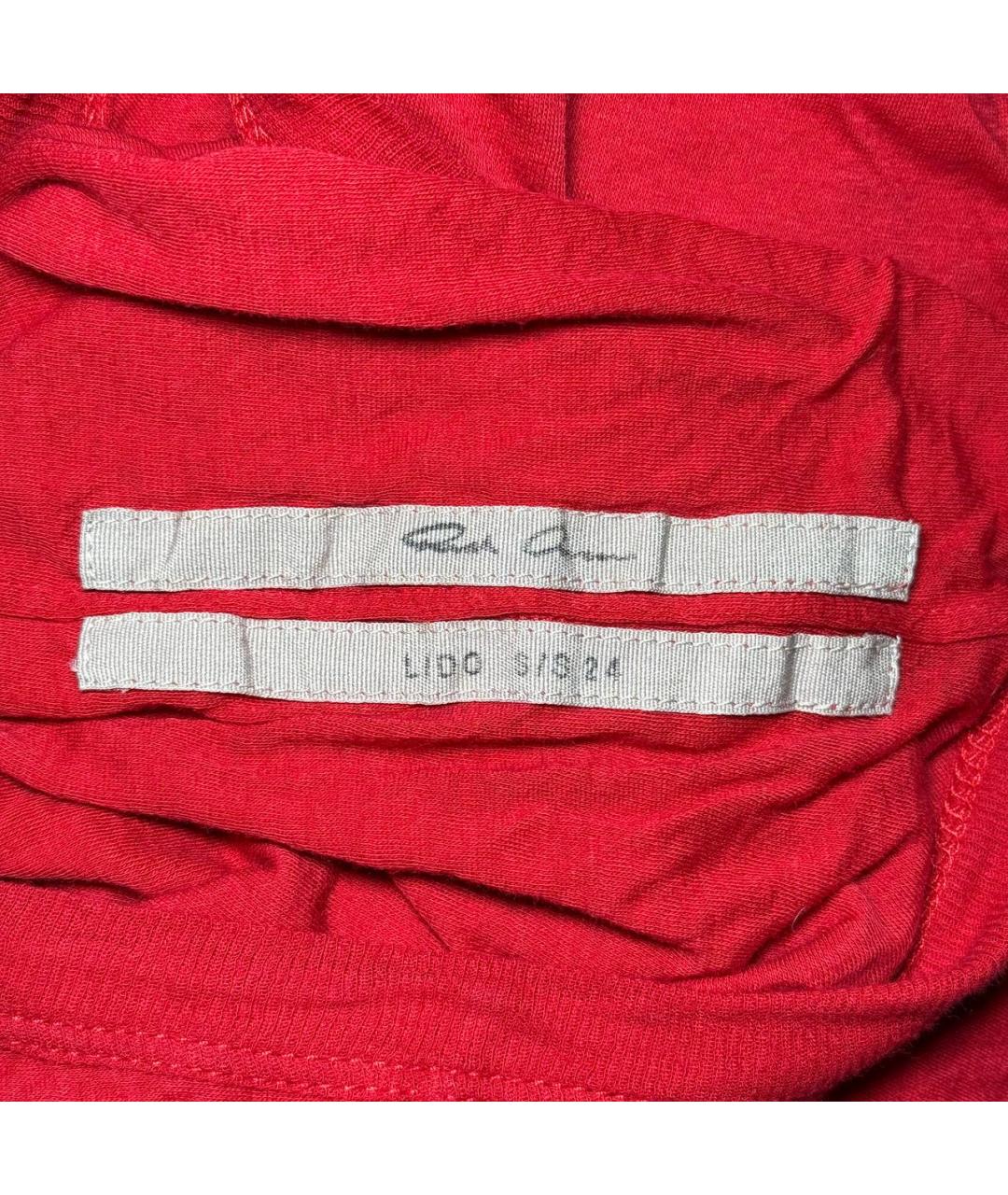 RICK OWENS Красная футболка, фото 7