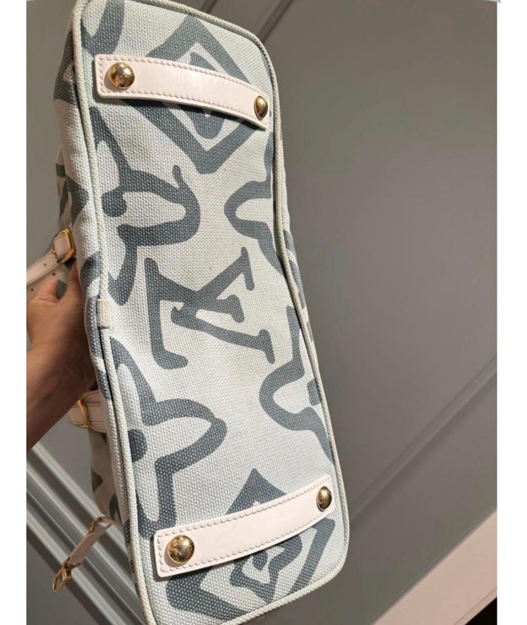 LOUIS VUITTON Голубая сумка тоут, фото 2