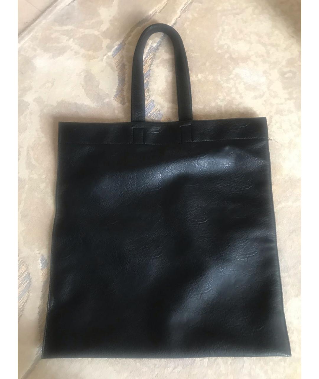 MSGM Черная сумка тоут из искусственной кожи, фото 2