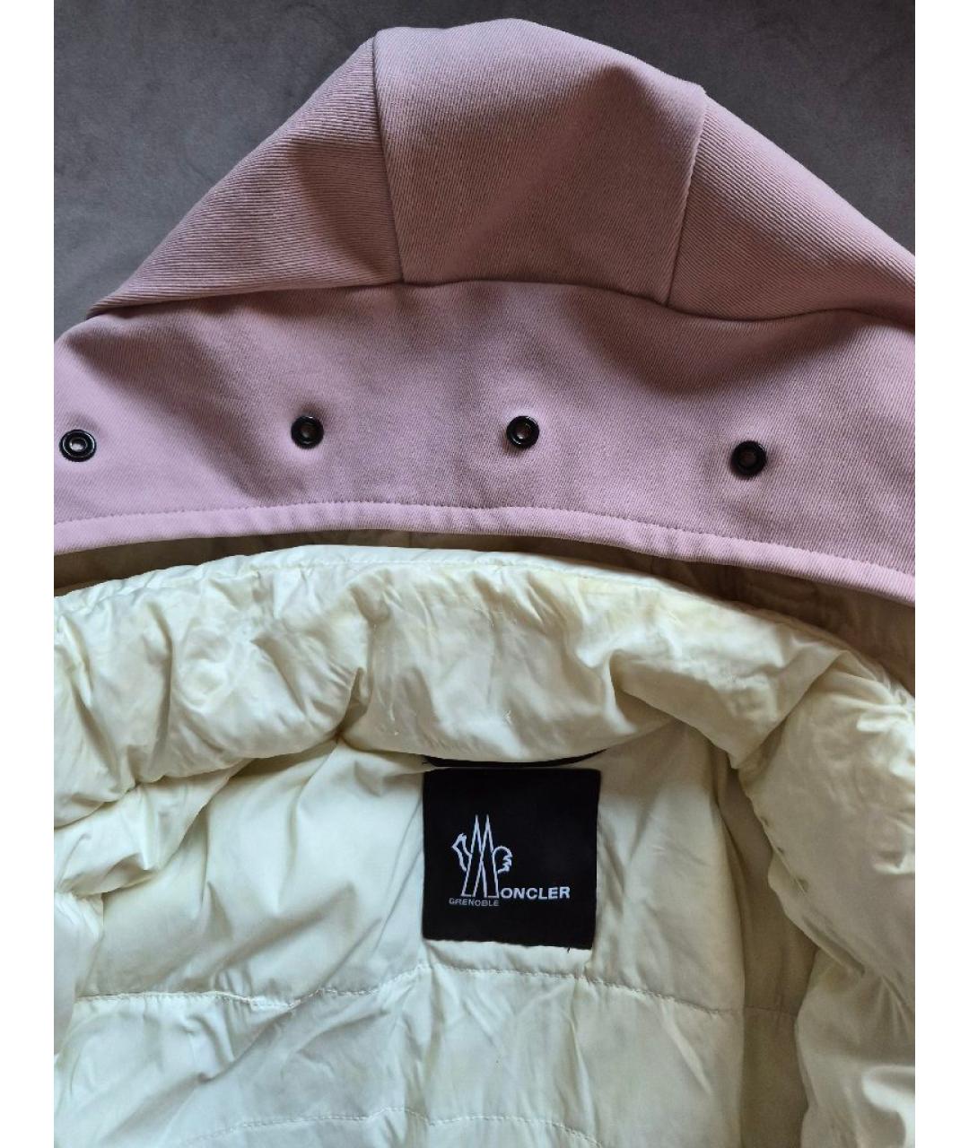 MONCLER GRENOBLE Розовая полиамидовая куртка, фото 3