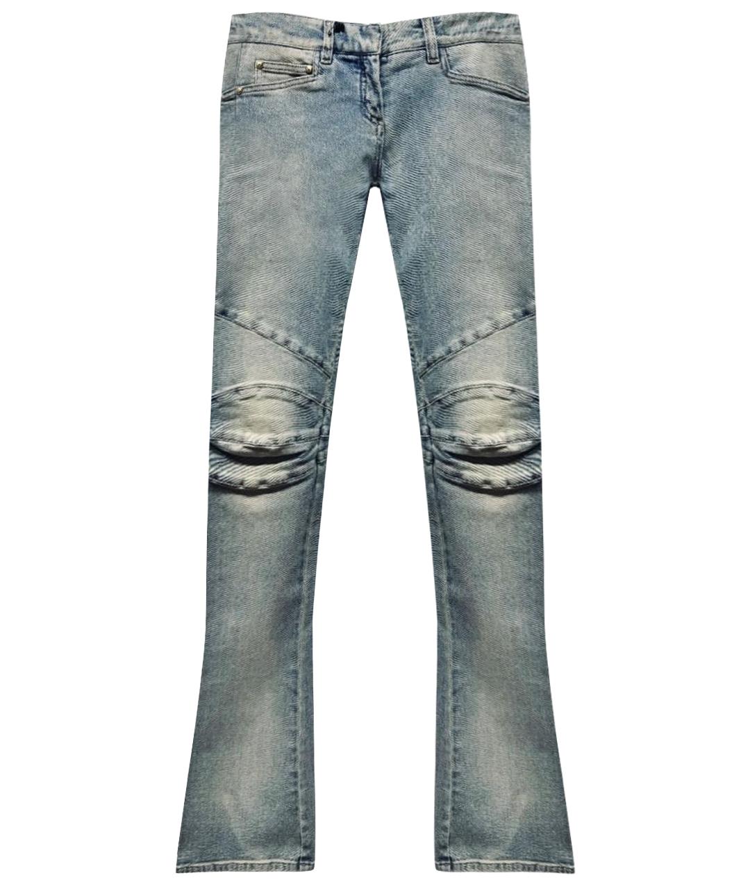 BALMAIN Синие хлопковые джинсы клеш, фото 1