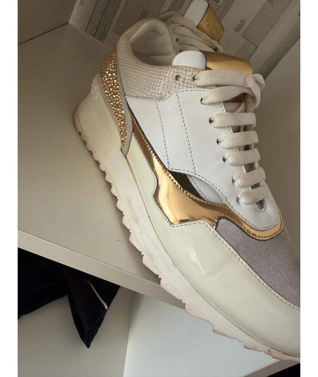 CASADEI Белые кожаные кроссовки, фото 8