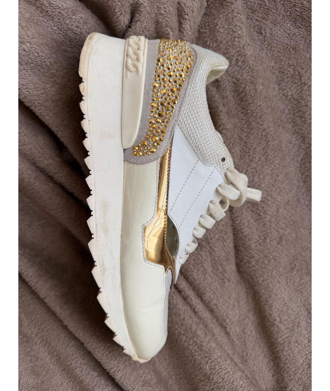 CASADEI Белые кожаные кроссовки, фото 9