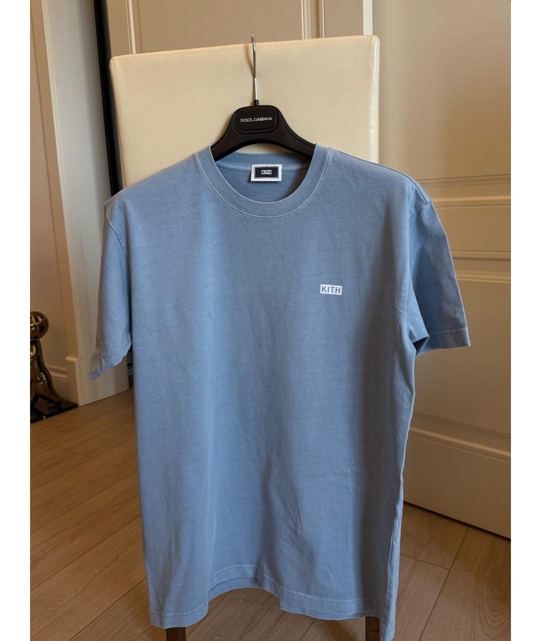 KITH Голубая хлопковая футболка, фото 5