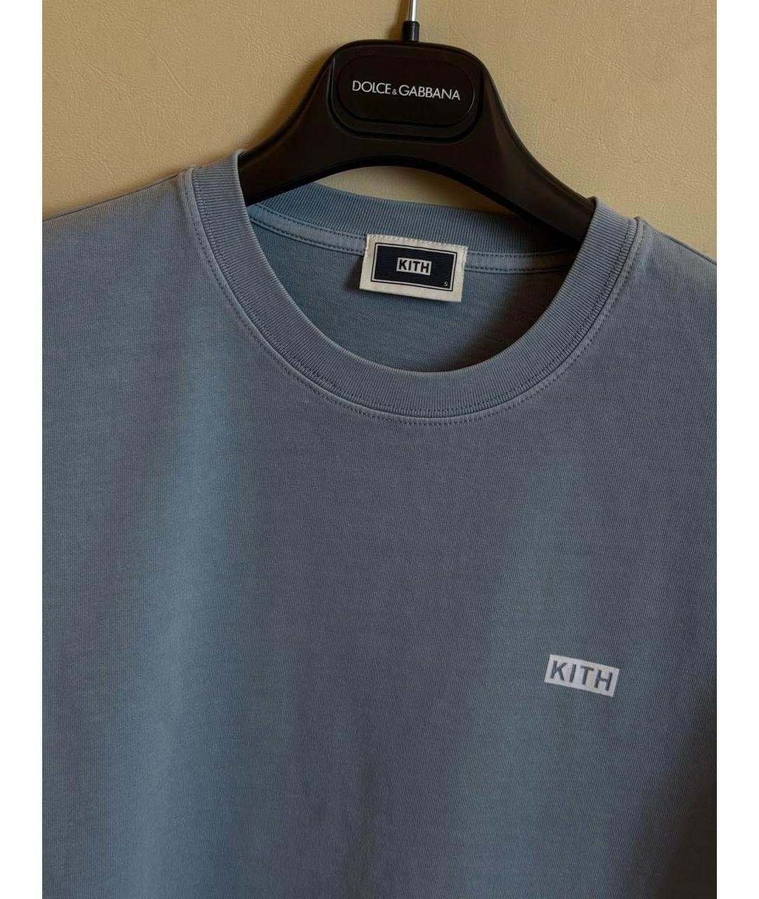 KITH Голубая хлопковая футболка, фото 3