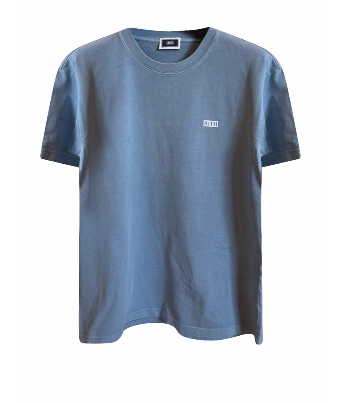 KITH Голубая хлопковая футболка, фото 1