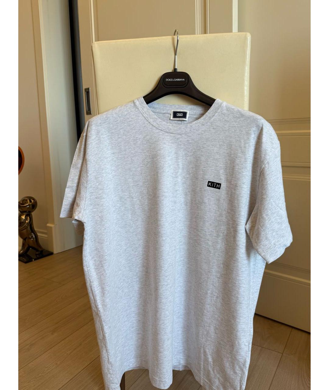 KITH Серая хлопковая футболка, фото 5