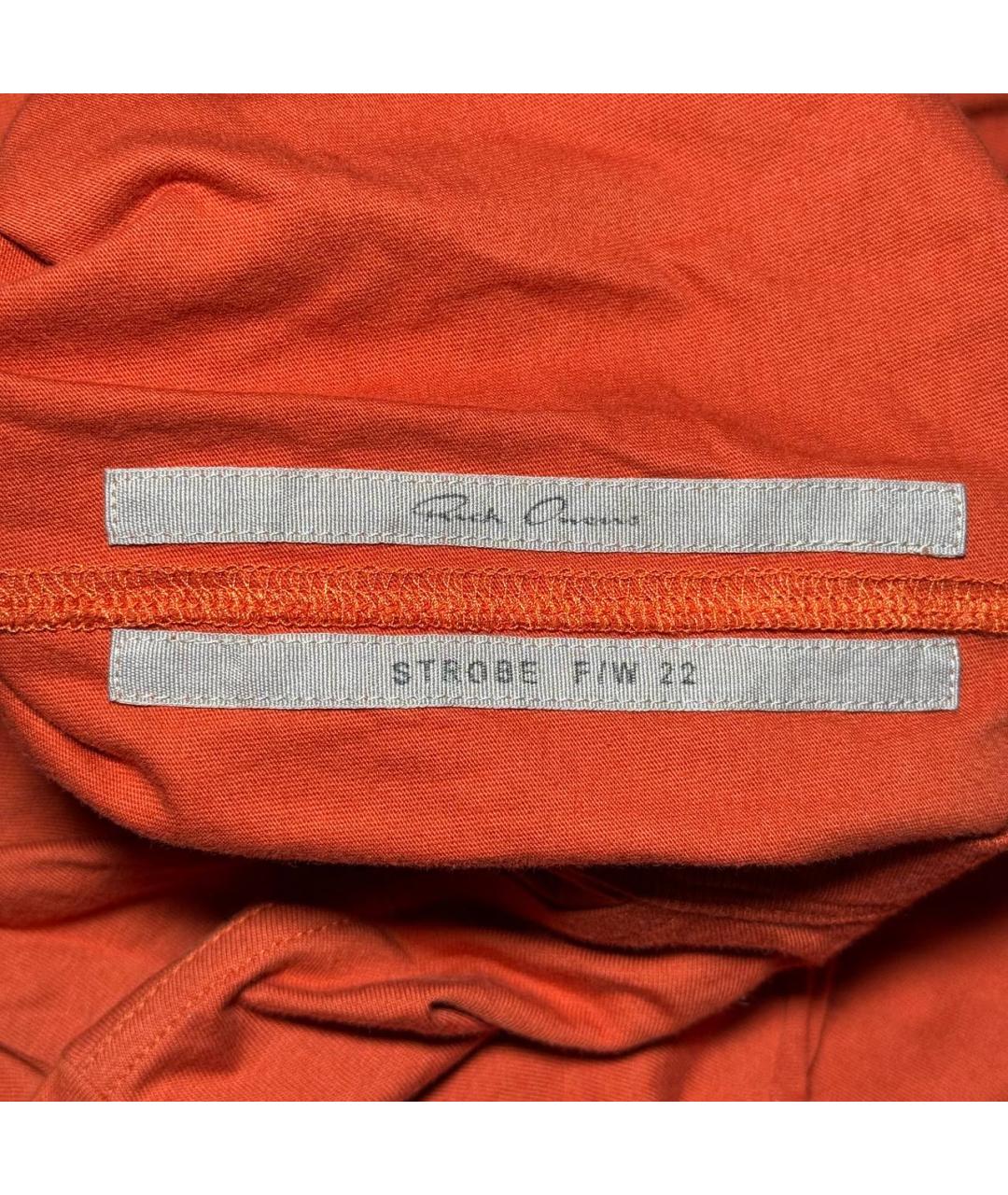 RICK OWENS Оранжевая футболка, фото 6