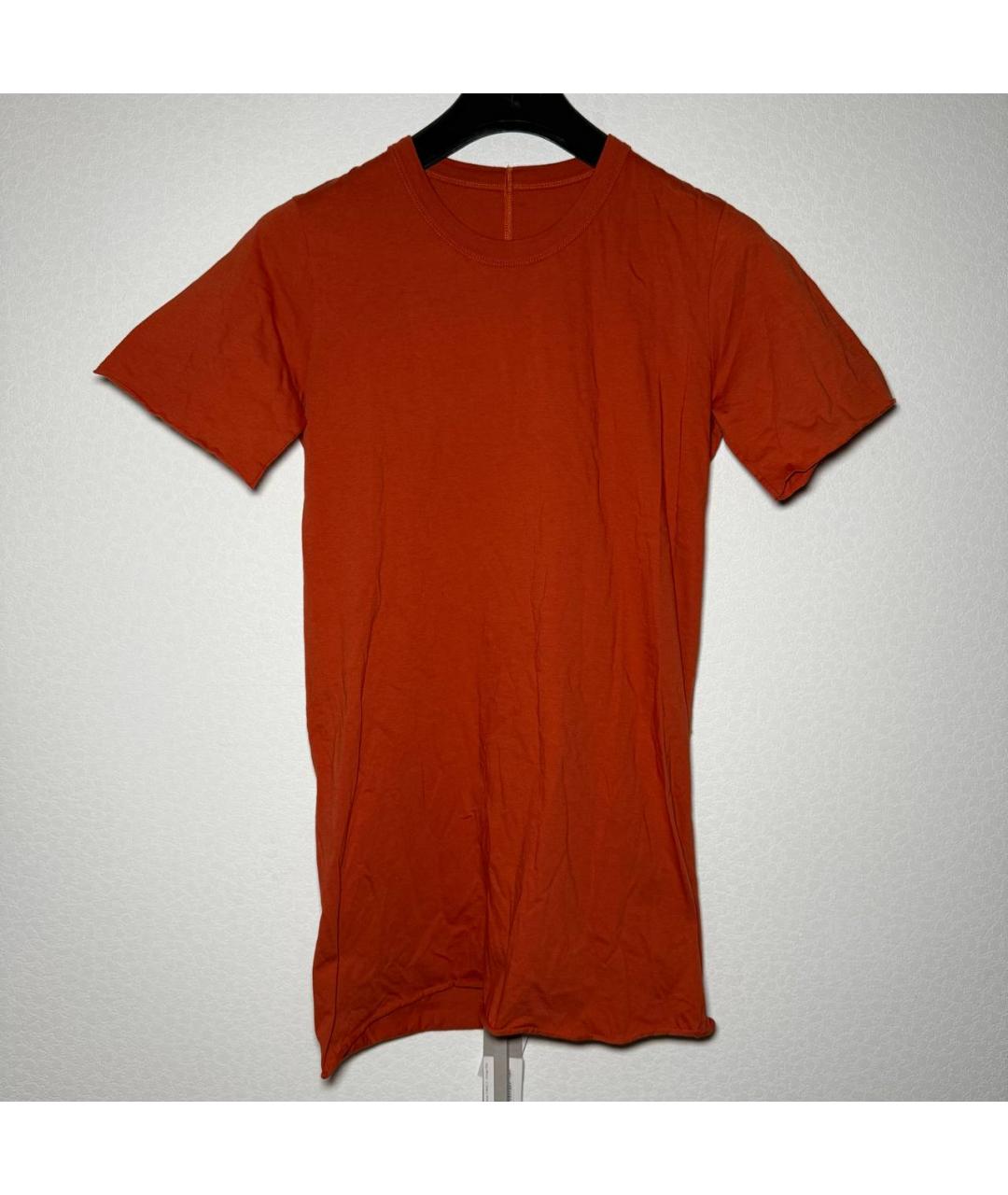 RICK OWENS Оранжевая футболка, фото 9