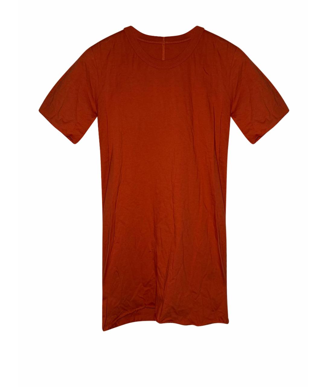 RICK OWENS Оранжевая футболка, фото 1