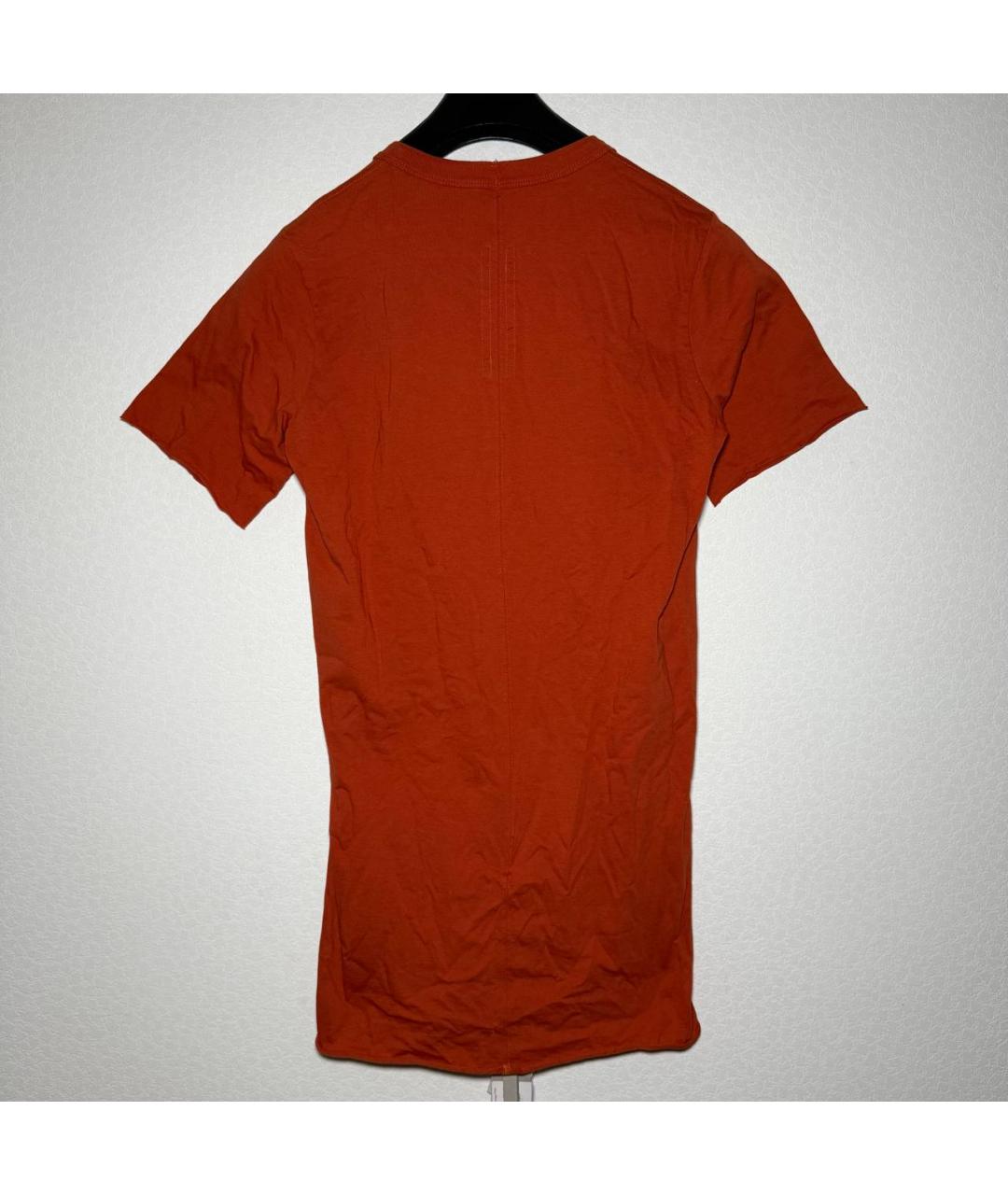 RICK OWENS Оранжевая футболка, фото 3