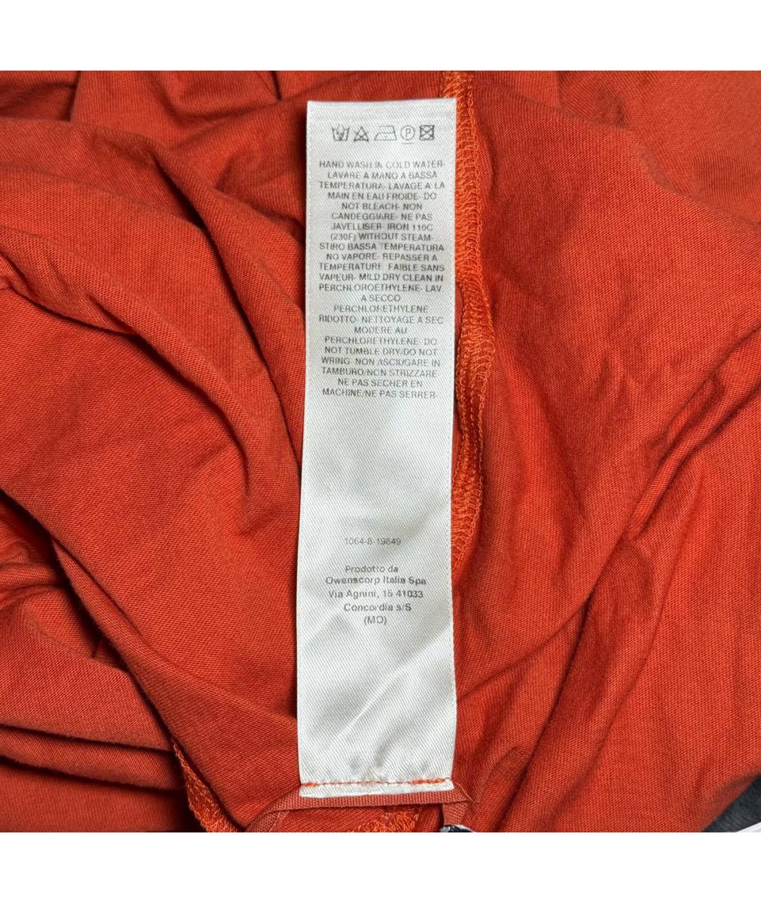 RICK OWENS Оранжевая футболка, фото 8