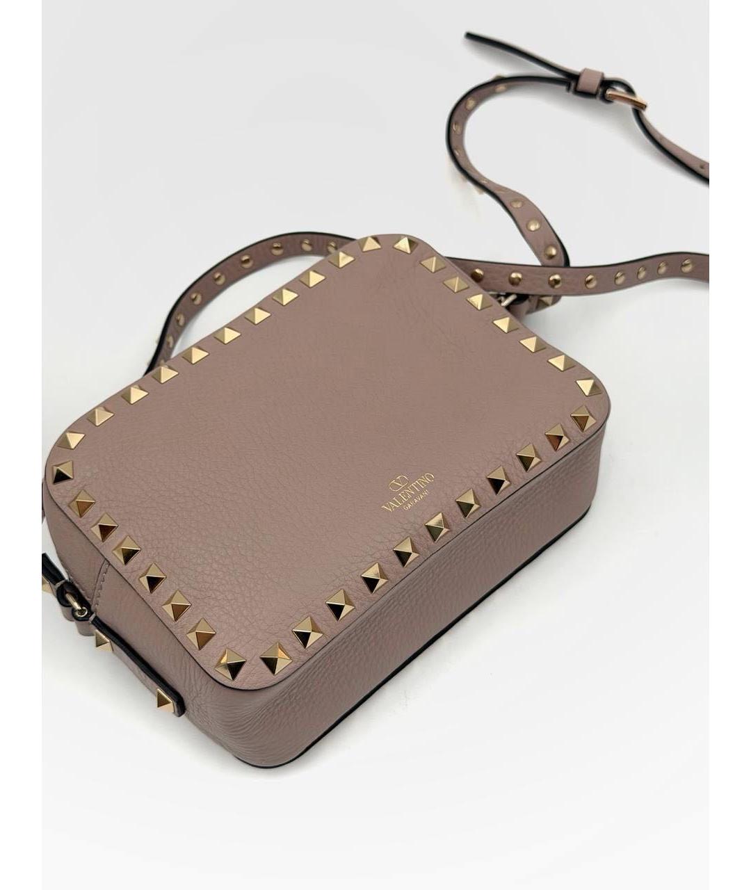 VALENTINO Розовая кожаная сумка через плечо, фото 3