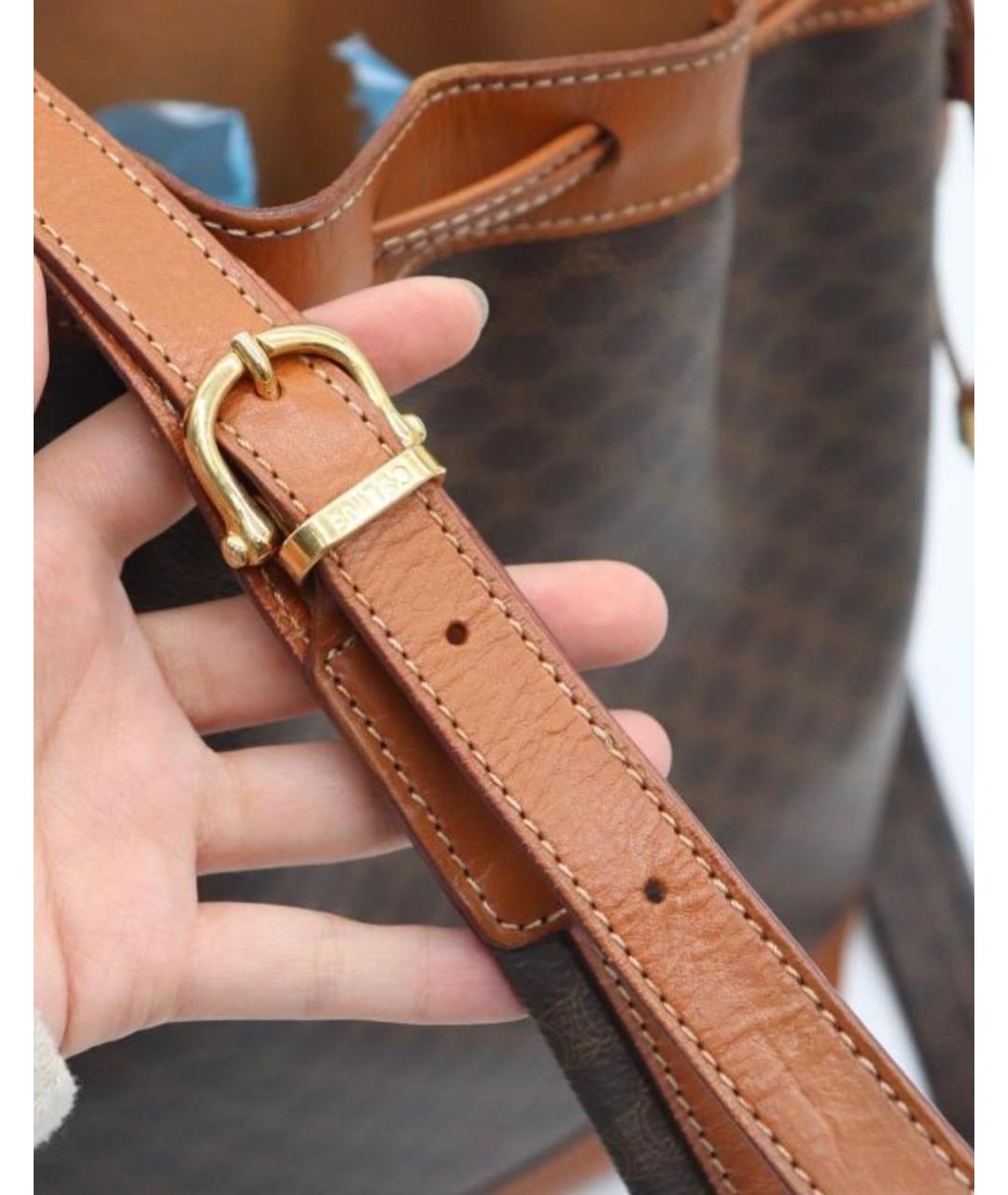 CELINE Коричневая сумка через плечо, фото 6