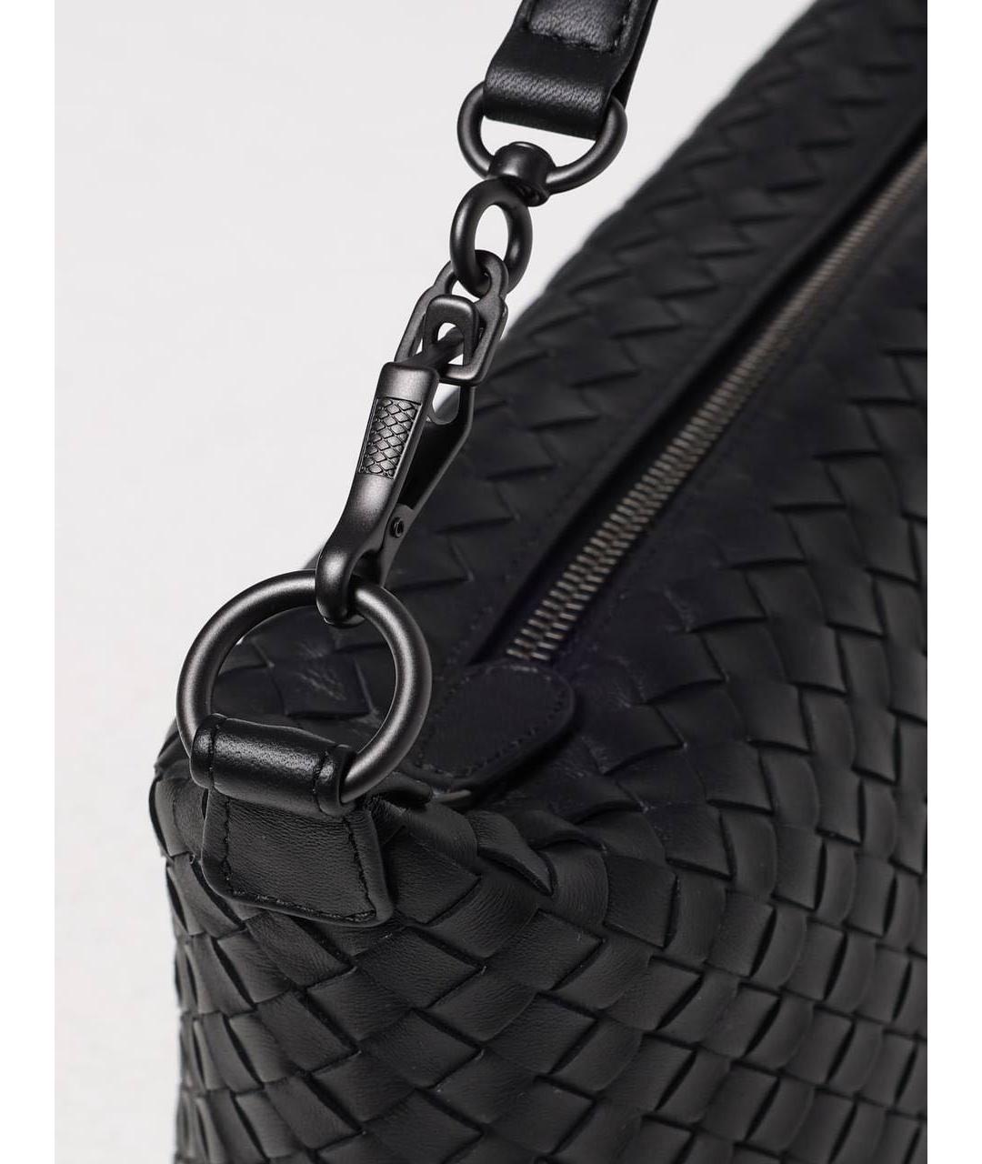 BOTTEGA VENETA Черная кожаная сумка с короткими ручками, фото 2