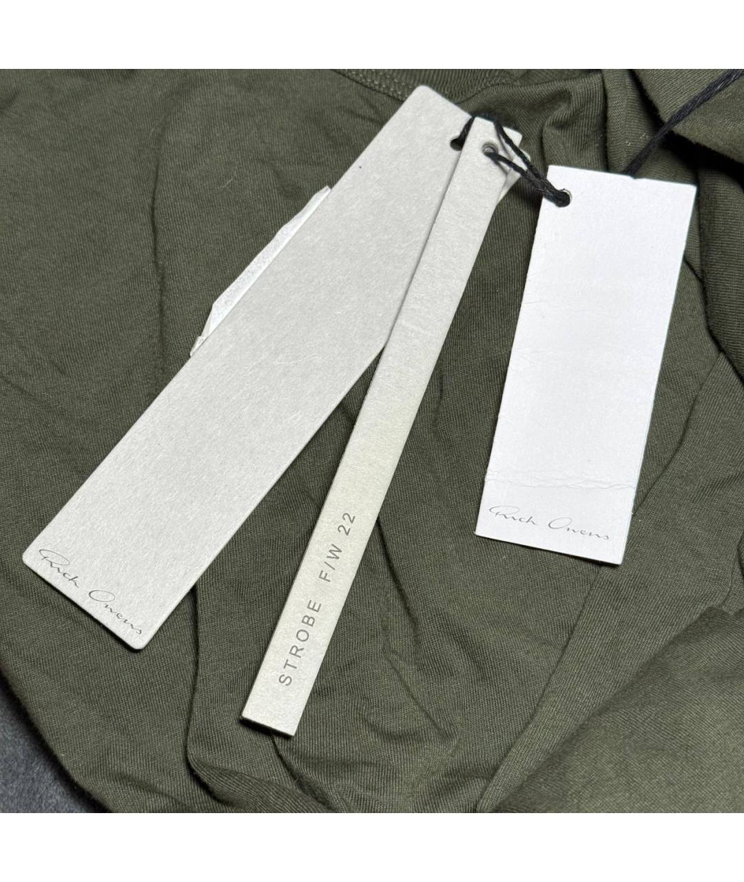 RICK OWENS Зеленая футболка, фото 4