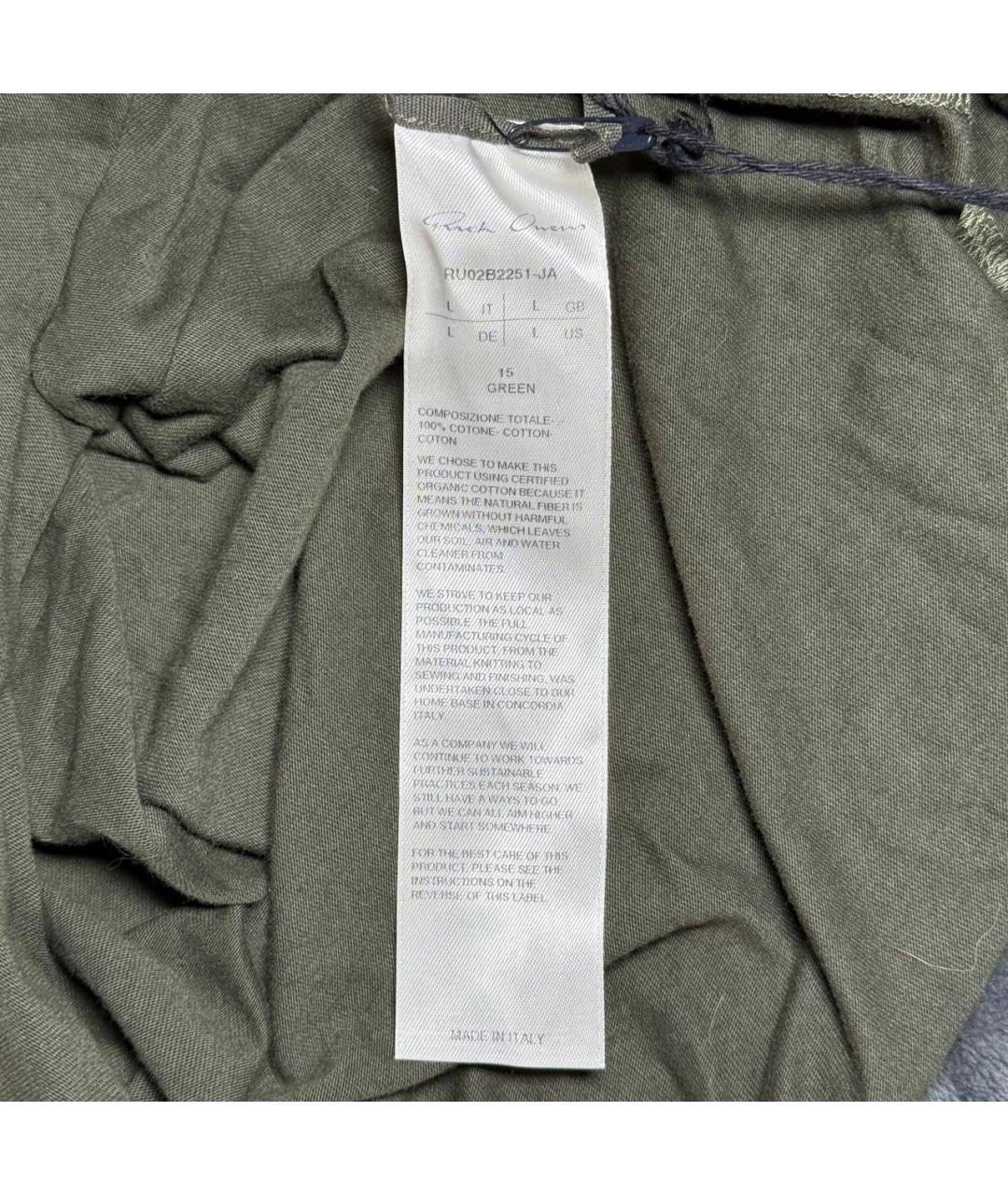 RICK OWENS Зеленая футболка, фото 7