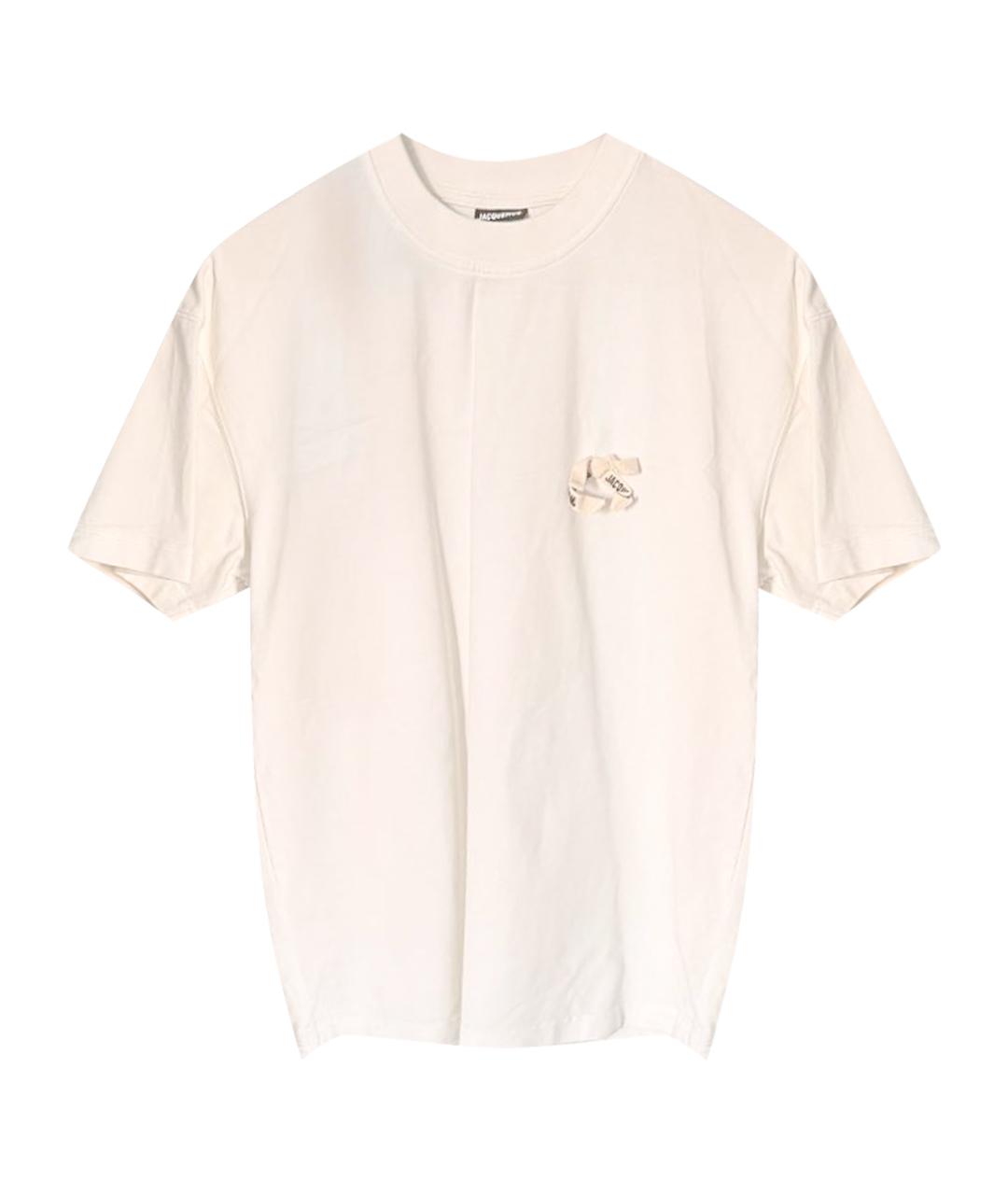JACQUEMUS Белая хлопковая футболка, фото 1