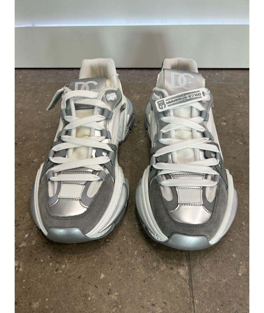 DOLCE&GABBANA Белые синтетические низкие кроссовки / кеды, фото 2