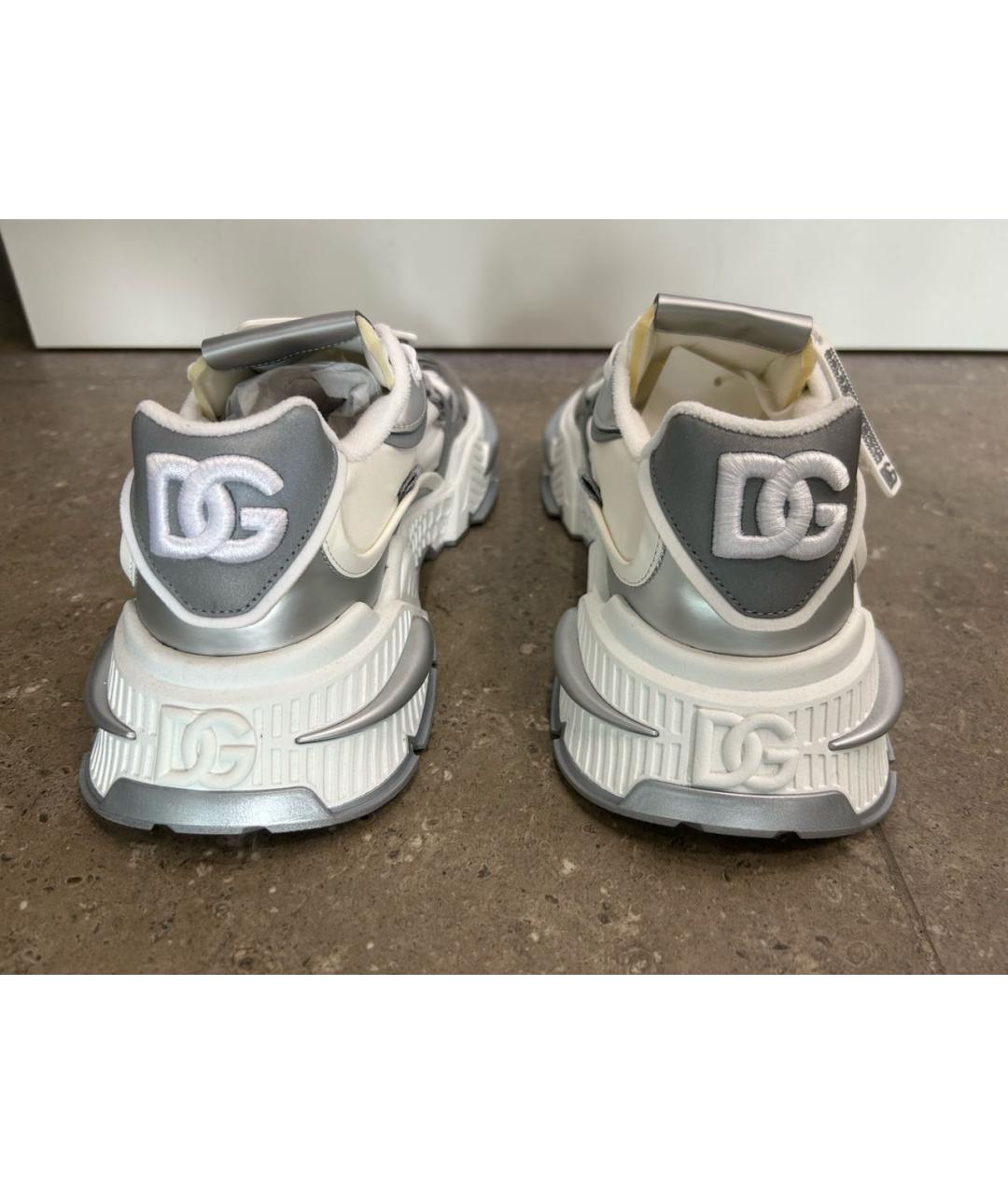 DOLCE&GABBANA Белые синтетические низкие кроссовки / кеды, фото 4