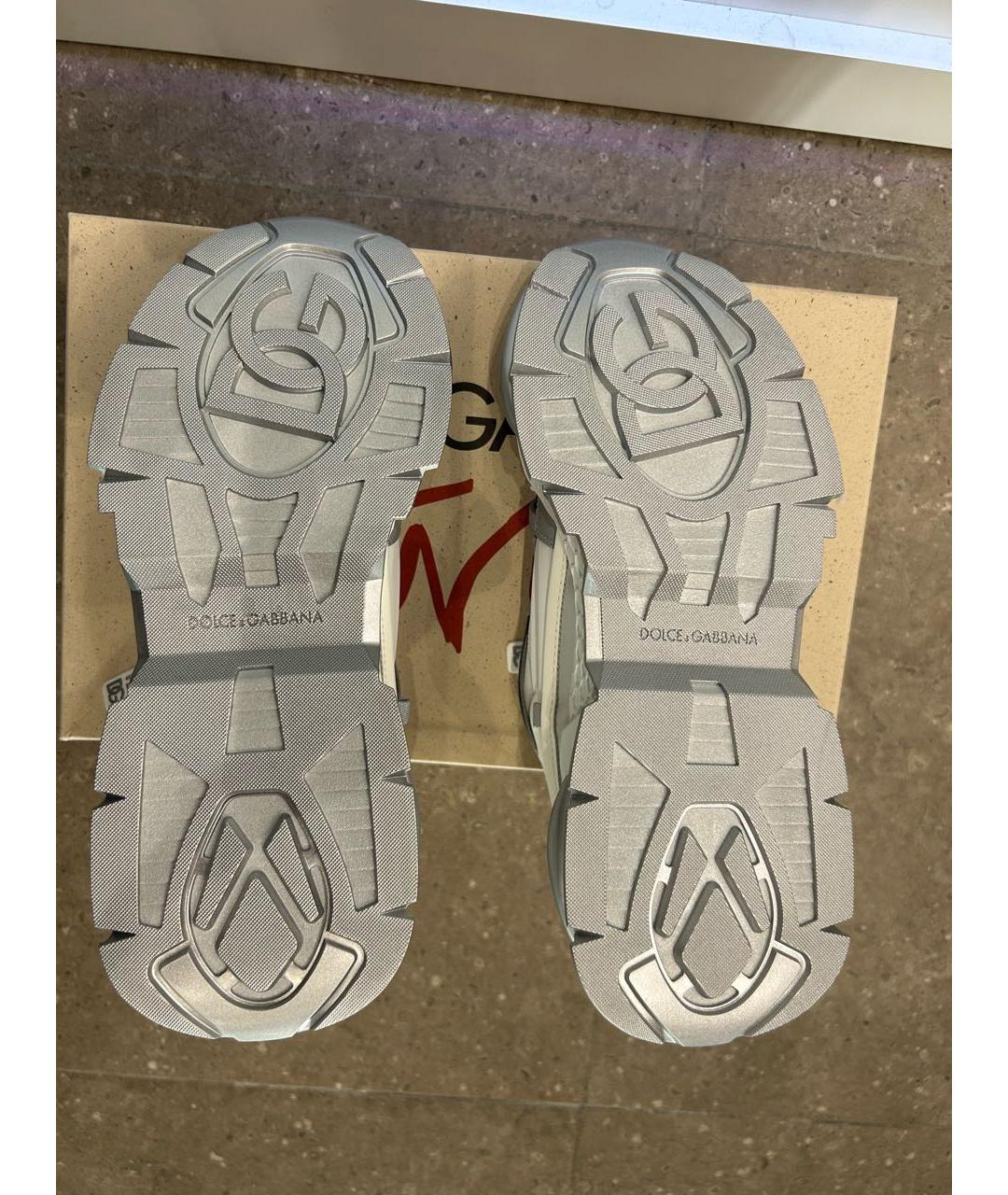 DOLCE&GABBANA Белые синтетические низкие кроссовки / кеды, фото 5