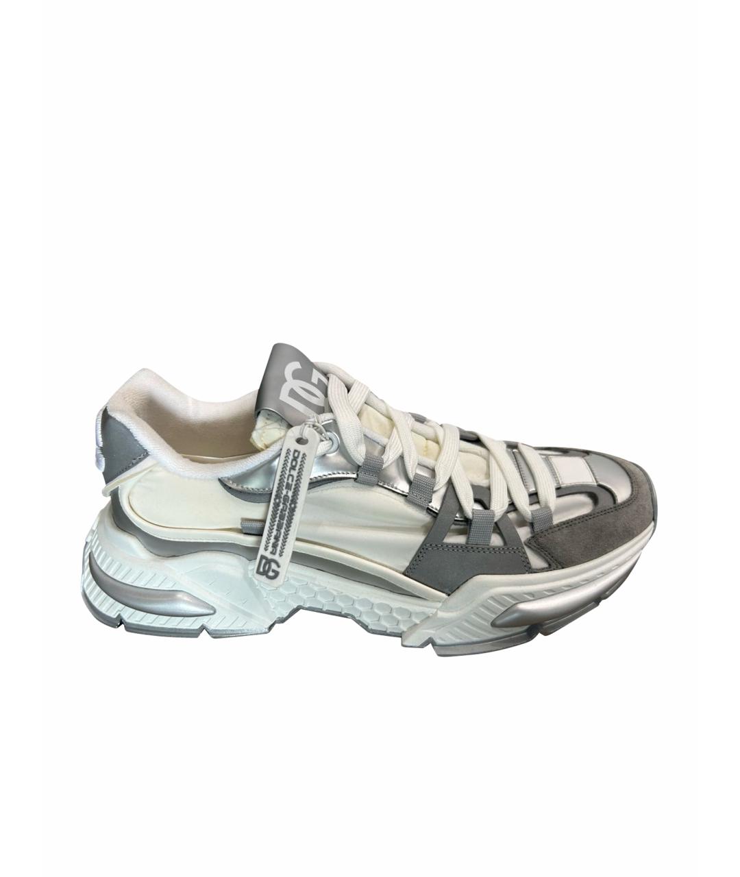 DOLCE&GABBANA Белые синтетические низкие кроссовки / кеды, фото 1