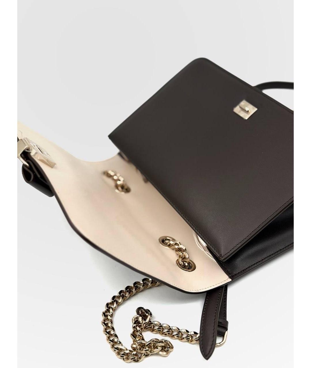 FERRAGAMO Коричневая кожаная сумка через плечо, фото 4