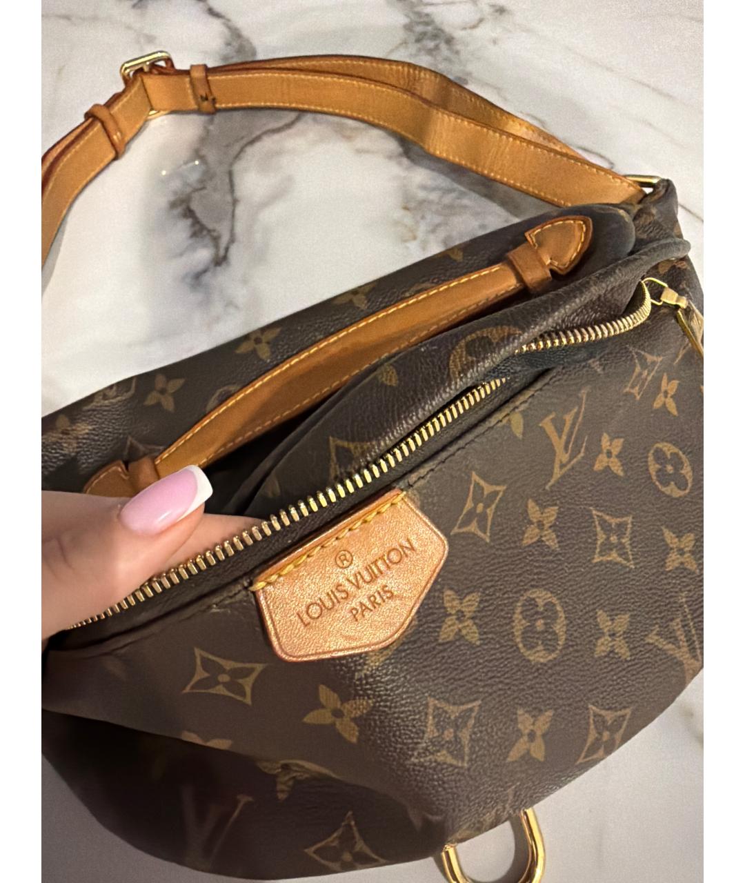 LOUIS VUITTON Коричневая поясная сумка, фото 2