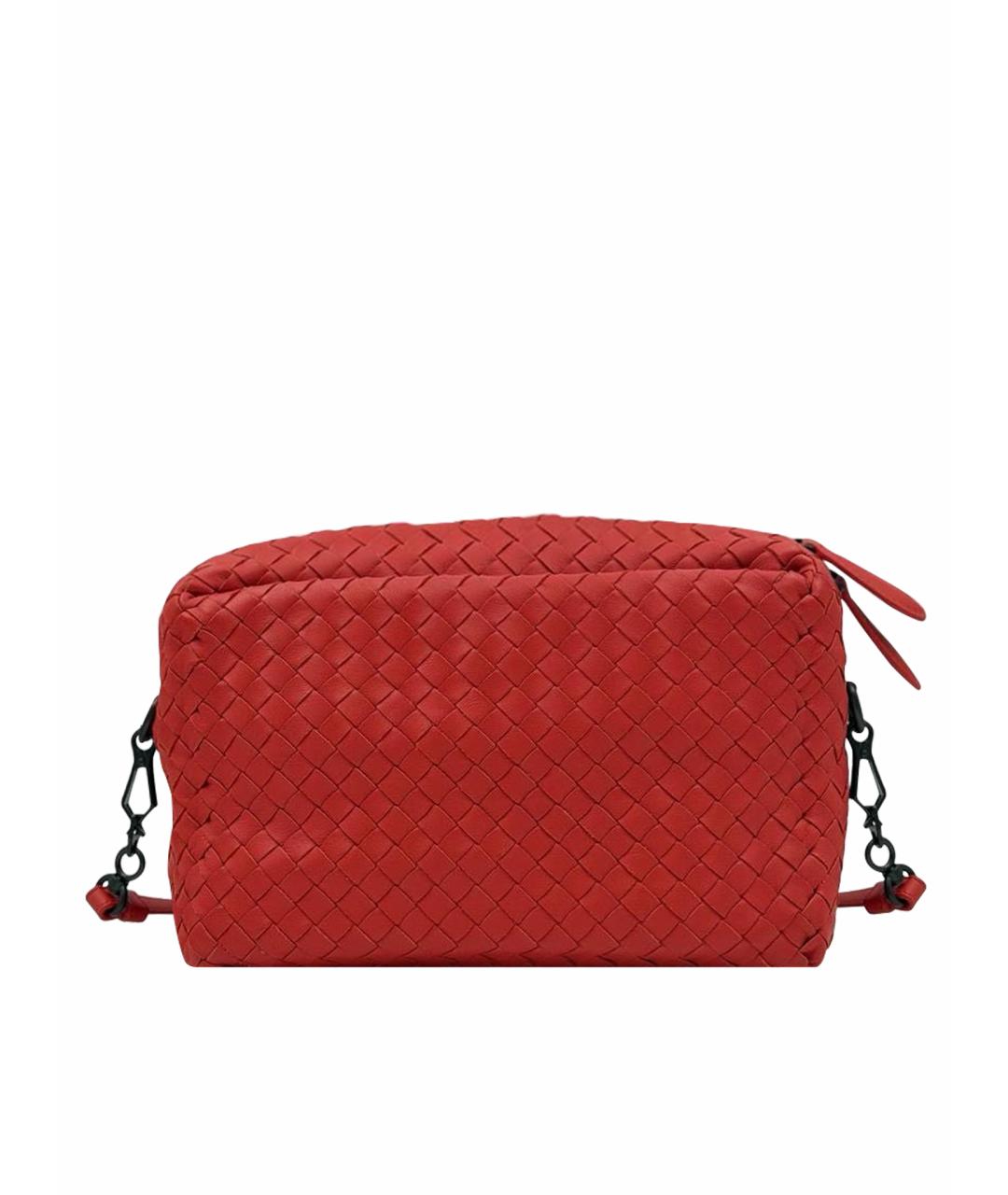 BOTTEGA VENETA Красная кожаная сумка через плечо, фото 1