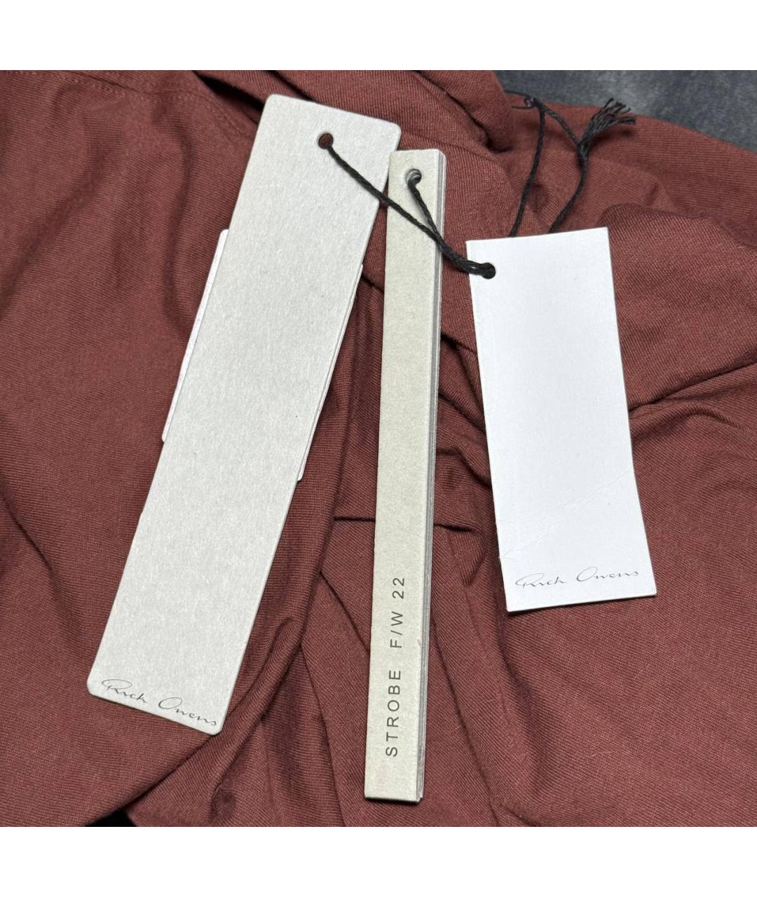 RICK OWENS Коричневая футболка, фото 4