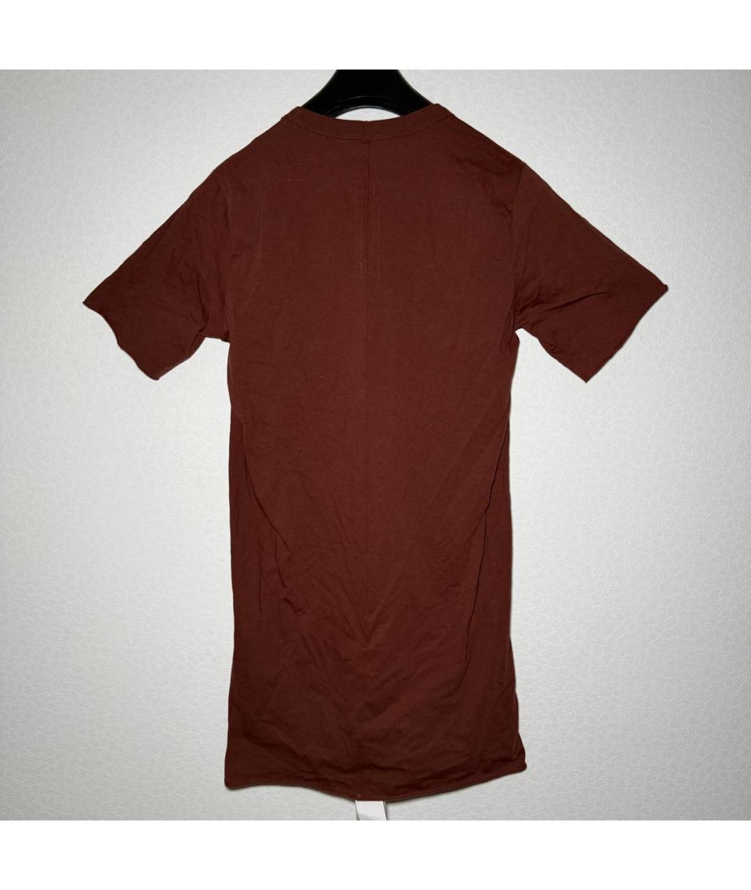 RICK OWENS Коричневая футболка, фото 3