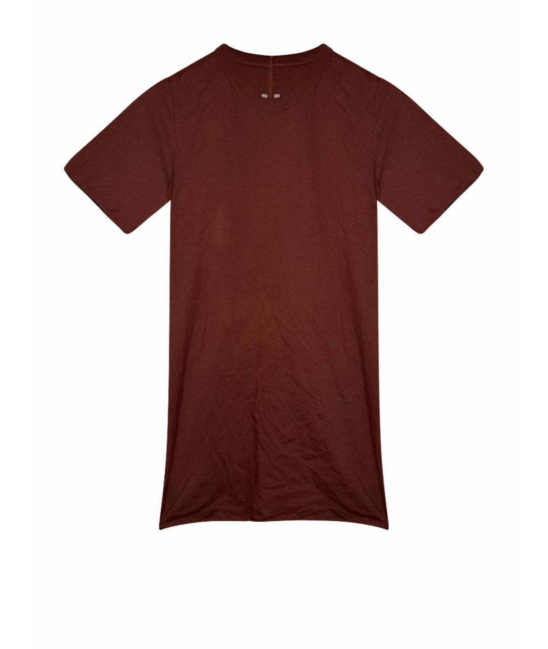 RICK OWENS Коричневая футболка, фото 1