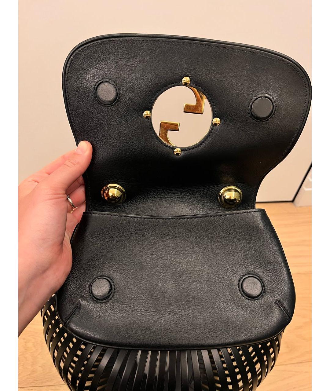 GUCCI Черная кожаная сумка через плечо, фото 5