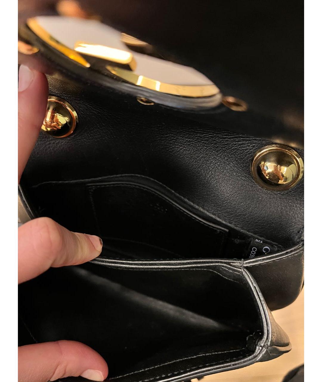 GUCCI Черная кожаная сумка через плечо, фото 4