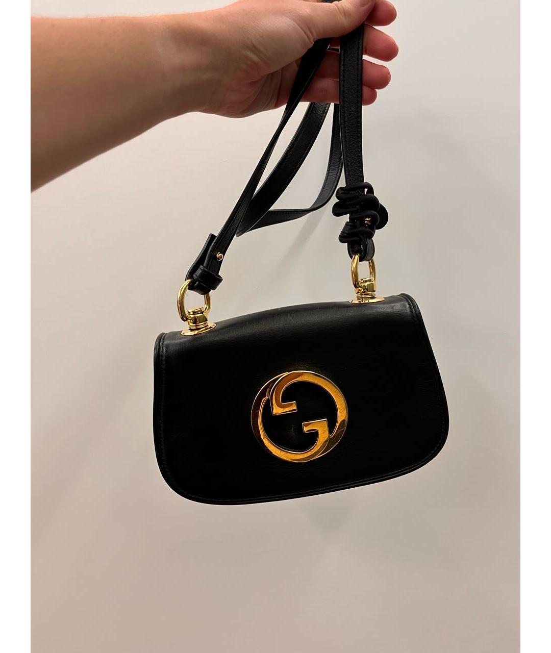 GUCCI Черная кожаная сумка через плечо, фото 8