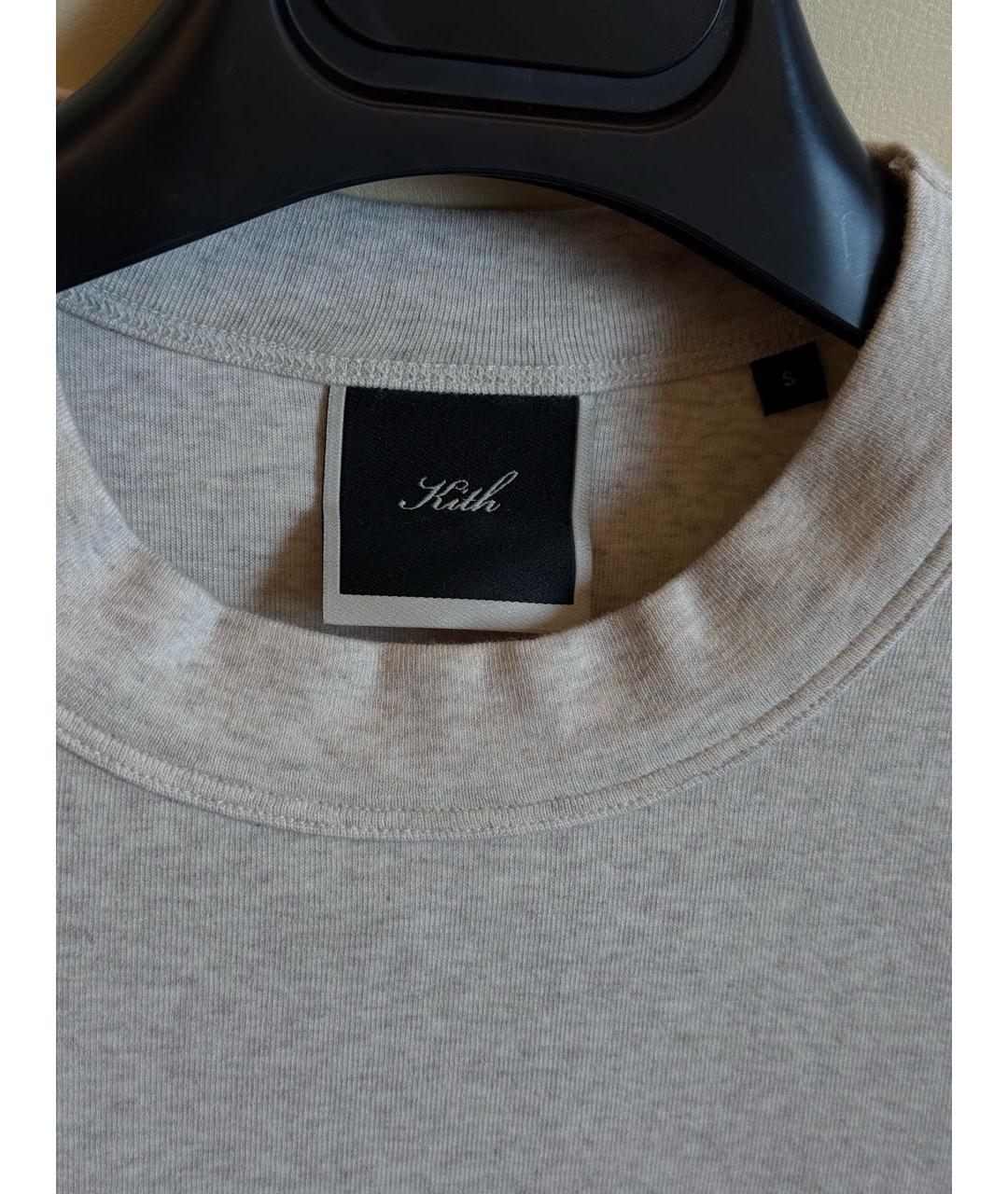 KITH Бежевая хлопко-эластановая футболка, фото 3