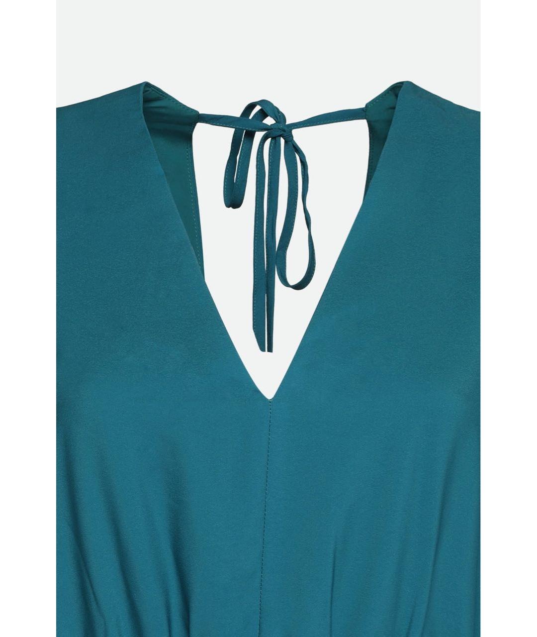 TWIN-SET Зеленые полиэстеровое коктейльное платье, фото 2