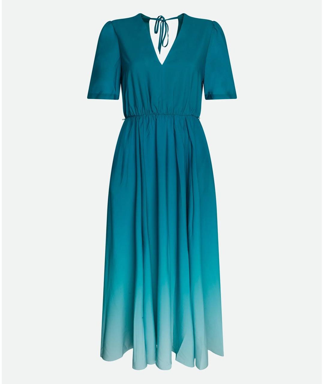 TWIN-SET Зеленые полиэстеровое коктейльное платье, фото 9