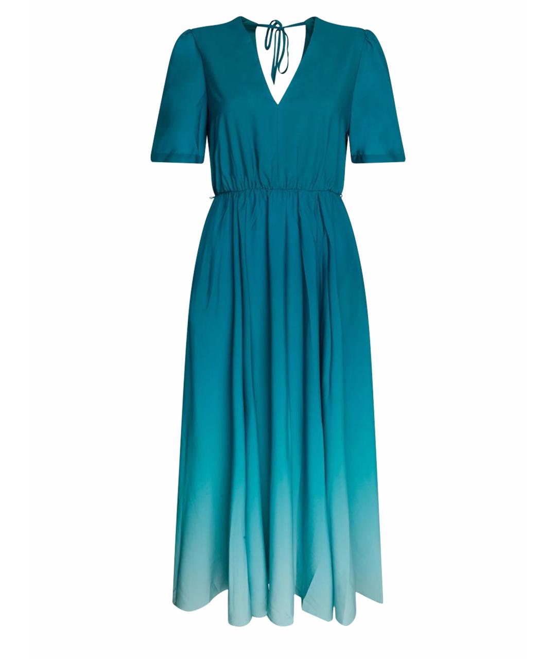 TWIN-SET Зеленые полиэстеровое коктейльное платье, фото 1