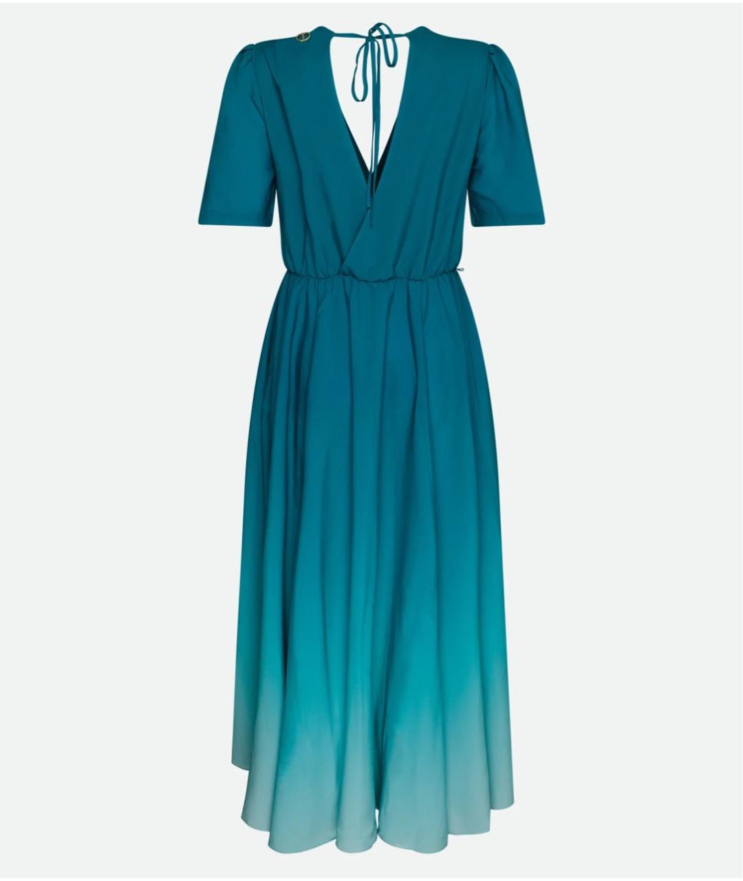 TWIN-SET Зеленые полиэстеровое коктейльное платье, фото 3