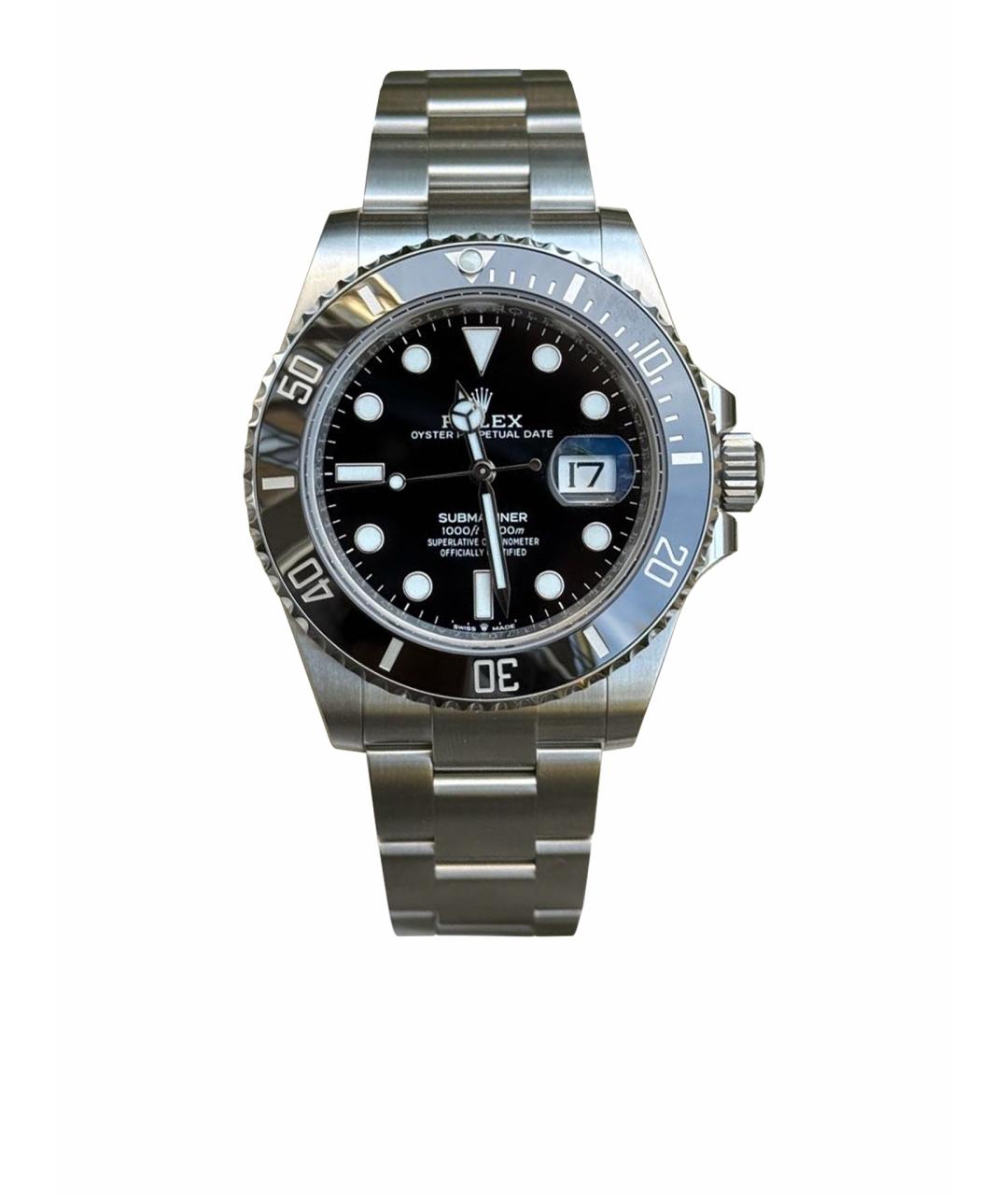 ROLEX Черные стальные часы, фото 1