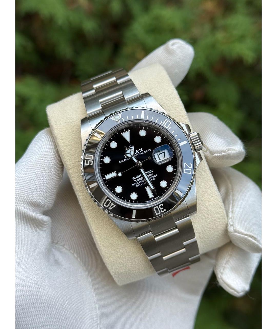 ROLEX Черные стальные часы, фото 5