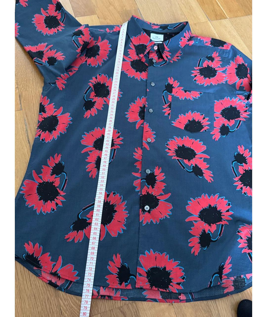 PAUL SMITH Синяя хлопковая кэжуал рубашка, фото 8