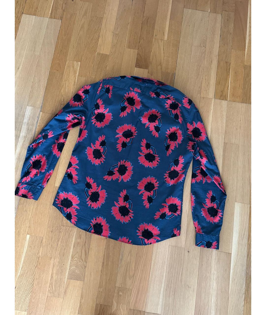 PAUL SMITH Синяя хлопковая кэжуал рубашка, фото 5