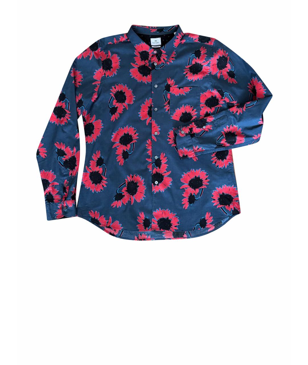 PAUL SMITH Синяя хлопковая кэжуал рубашка, фото 1